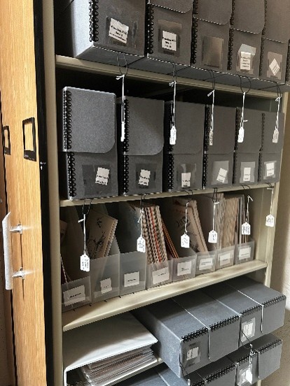 Catalogued binders and archival folders